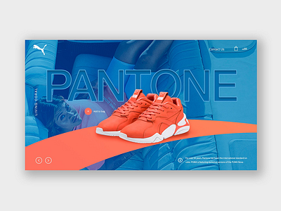 Puma ft Pantone graphic design interactive living coral pantone prototype design puma sneakers trends ux ui web design website