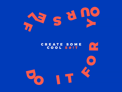 Do it for yourself aftereffects animation classic blue design graphic design living coral trends typography