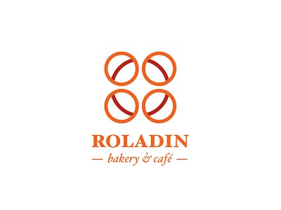 Roladin Logo white cafe logo rebranding