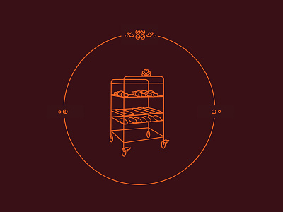 Roladin bakery cart icon bakery cart icon illustration