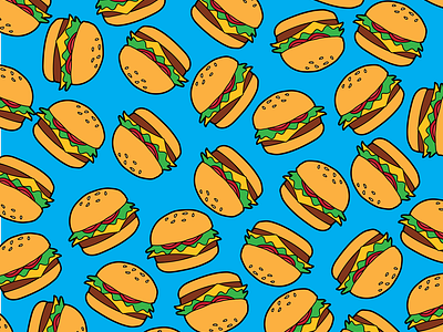 Burger pattern by Cathal O'Toole on Dribbble
