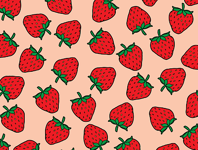 strawberries pattern2 cool cute cute fruit cute fruit pattern design food fresh fruit funny fruit pattern patterns pink red smoothie strawberry strawberry lover summer trendy vegan wallpaper