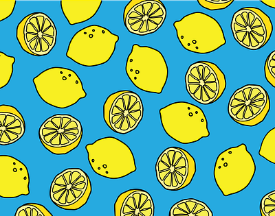 lemon pattern chopped citrus cool design food fresh fruit fruit halved illustration kitchen lemon lemonade lemons lime pattern slices summer yellow