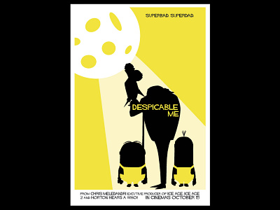 Despicable Me in Saul Bass Style dribbleweeklywarmup graphic illustration poster saul bass vector