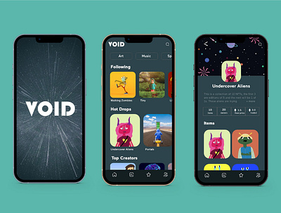 VOID - NFT App Design design graphic graphic design ui ux