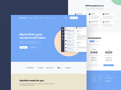 Landing page design concept