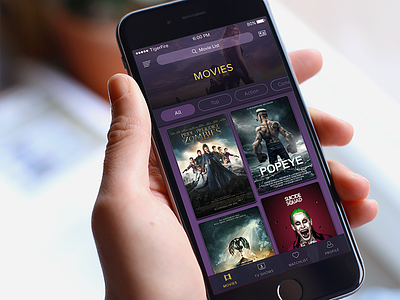 Movie App UI android design home icon ios iphone mobile ui ux