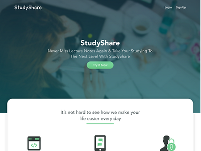 Studyshare button clean design header home icon interface menu mobile typography ui ux