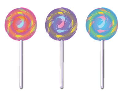 3 Lollies candies cany for sale handrawn illustrator patterns licorice pattern swatches vector art