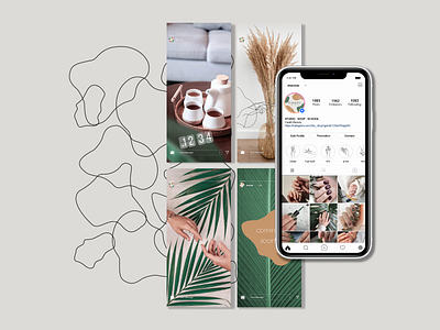 MANOS Social Media Design avatar branding and identity design icons illustration instagram instagram stories instagram template logotype nails profile profile page salon social media design socialmedia vector