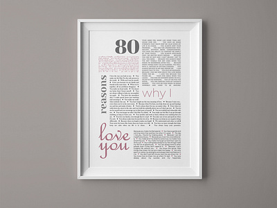 80 Reasons Why I Love You