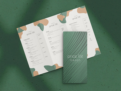 MANOS Price List Design brand design brand identity branding branding and identity branding concept brochure brochure design card design flyer flyer design illustration logo polygraphy price printing service stationery vector