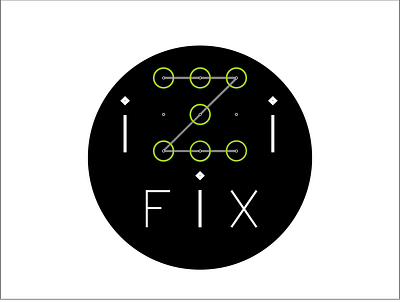 Logo for iziFiX adobe illustrator branding design logo typography vector