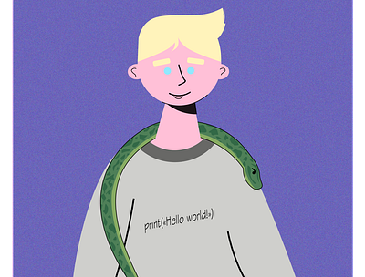 programmer adobe illustrator character characterdesign coder illustration print programmer python python language python programming