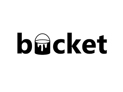 Bucket wordmark logotype logodesign