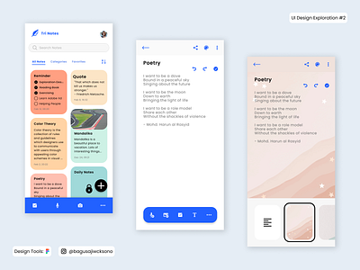 Tri Notes - Notebook App app design illustration notebook typography ui ux visual design