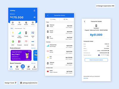 VisPay - Digital Payment App app design digital illustration payment typography ui ux