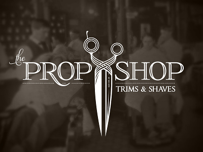 Prop Shop Barber Shop barber barber shop beard cut hair illustration logo scissors shave trim