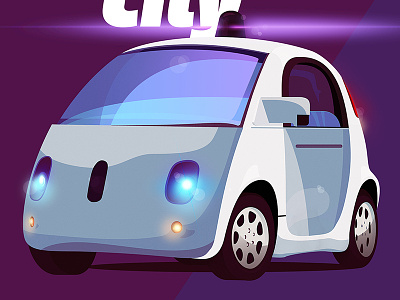 Google Self Driving -New Windshield car driverless driving google illustration self