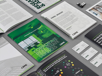 The BOX brochure cbre clean collateral commercial design layout marketing print real estate typography