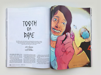 Tooth or Dare magazine illustration design illustration ipad magazine procreate