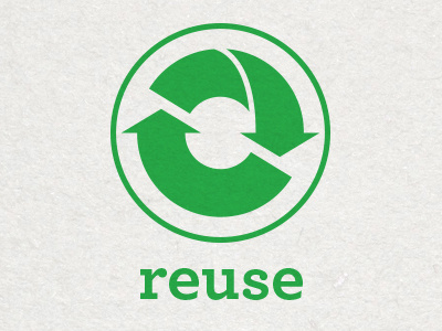 Reuse green icon recycle reuse symbol