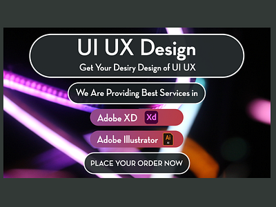 Fiverr gig banner, Banner for UI UX Design banner banner ad banner ads banner design banners branding design graphic design illustration illustrator typography ui webdesign