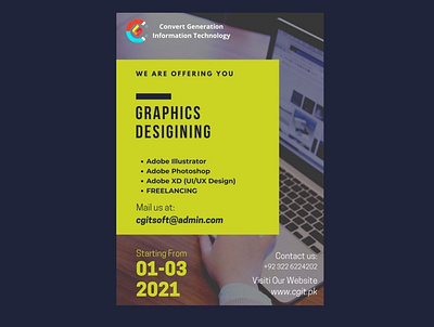 Course Offering Poster banner ads banner design branding design graphic design icon illustration illustrator logodesign vector