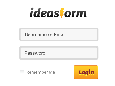 ideastorm - login idea login storm