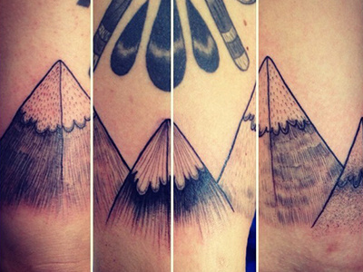 Mountains ice cap illustration mcbess mountain sleeve tattoo zilch