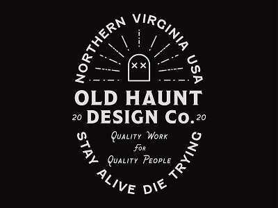 Old Haunt Badge Design badge logo badgedesign branding design flat ghost illustration logo northern virginia oldhaunt typography typography design