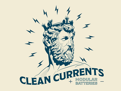 Clean Currents Neptune Design branding design illustration logo maritime neptune