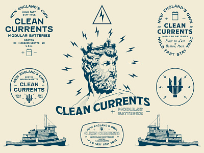 Clean Currents Flash Sheet badge logo badgedesign branding design illustration logo typography typography design