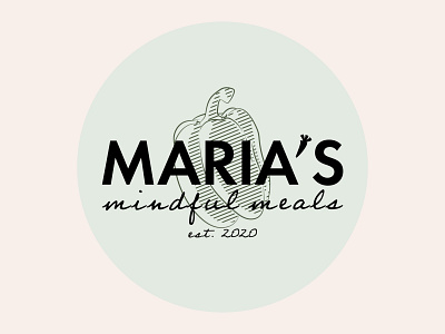 Maria's Mindful Meals Logo badge logo badgedesign branding design food foodblog logo