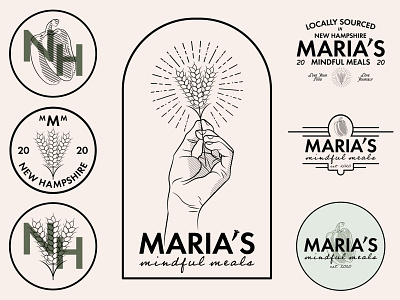 Maria s Mindful Meals Flash Sheet badge logo badgedesign branding design flash sheet logo