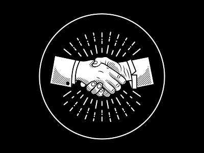 Bartender's Handshake Badge Design