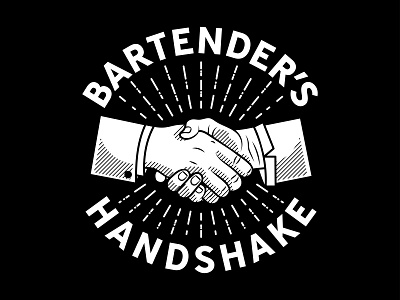 Bartender's Handshake Logo badge logo branding design logo typography
