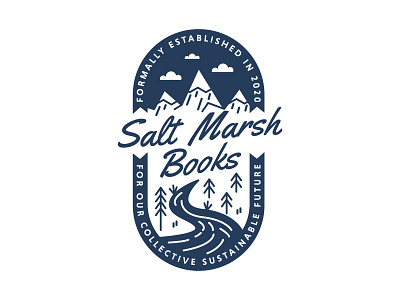 Salt Marsh Books Badge Design badgedesign branding design illustration logo