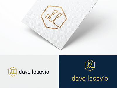 Logo created for Dave LoSavio branding constellation design foil gold logo minimal monogram