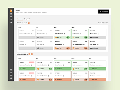 Food Schedule app app figma product design ui ux