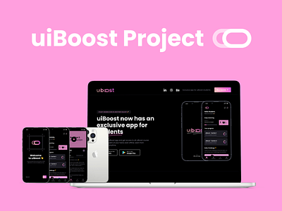 uiBoost Project ios landing page mobile ui uiux