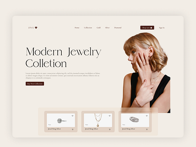 Jewellery Website jewel landingpage ui ux website