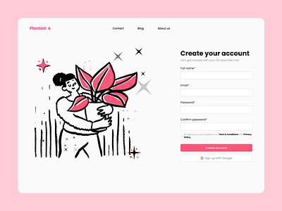 Daily UI 1 - Sign Up Page account create daily design desktop signup ui uidesign