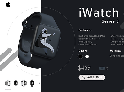 iWatch Product Design apple design daily ui dailyui design iwatch product design ui ui design ux web app web designs