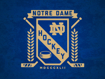Notre Dame Hockey Badge badge college hockey irish ncaa notre dame shields