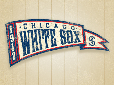 Vintage Pennant baseball chicago distressed mlb pinstripe vintage white sox world series
