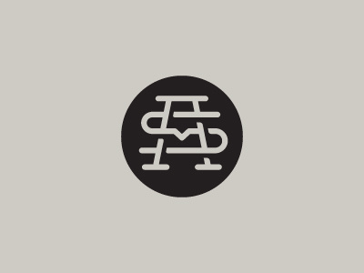 Monogram '14 circle initials logo monogram self promo type typography