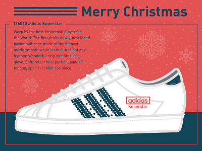 Christmas Card adidas apparel basketball card laces shell toes sneakers snowflake sports superstar