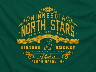 Big Shot apparel ccm hockey logo minnesota nhl north stars sports t shirt type vintage
