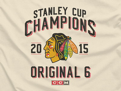 Original Six Champion blackhawks ccm chicago hockey nhl original six sports type typography